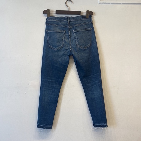 Citizens of Humanity Size 29 Blue Rocket Crop High Rise Skinny Jeans Slim Denim - Picture 8 of 8